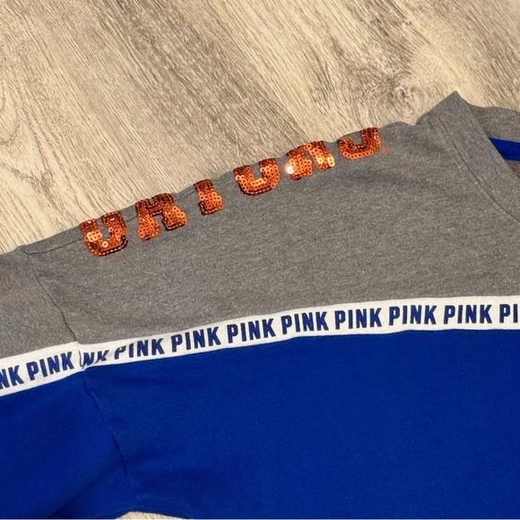 NEW Victoria’s Secret PINK 5th And Ocean Florida Gators Sequin Sweatshirt Size L - Picture 4 of 6